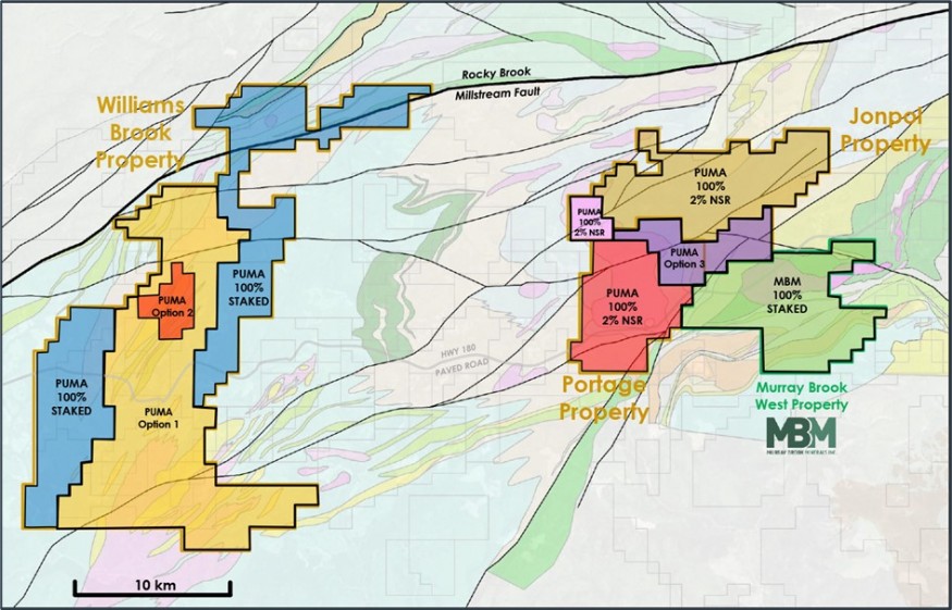 Figure 1: Option Agreements on the Triple Fault Gold Project 