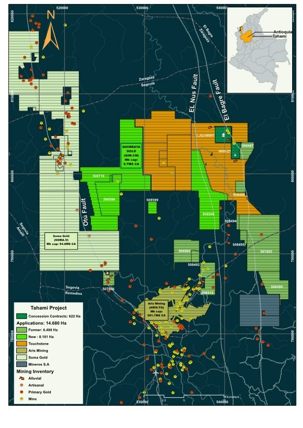 NEW CLAIMS/TAHAMI PROJECT (CNW Group/Quimbaya Gold Inc.)