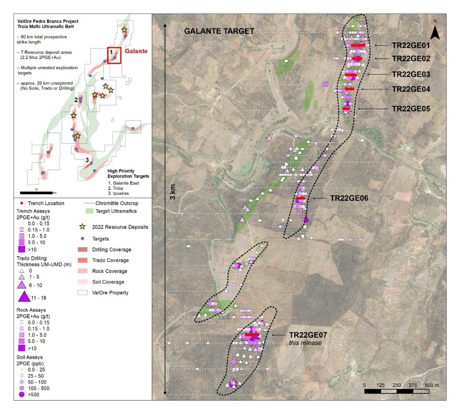 Figure 1: Plan map of Galante PGE target