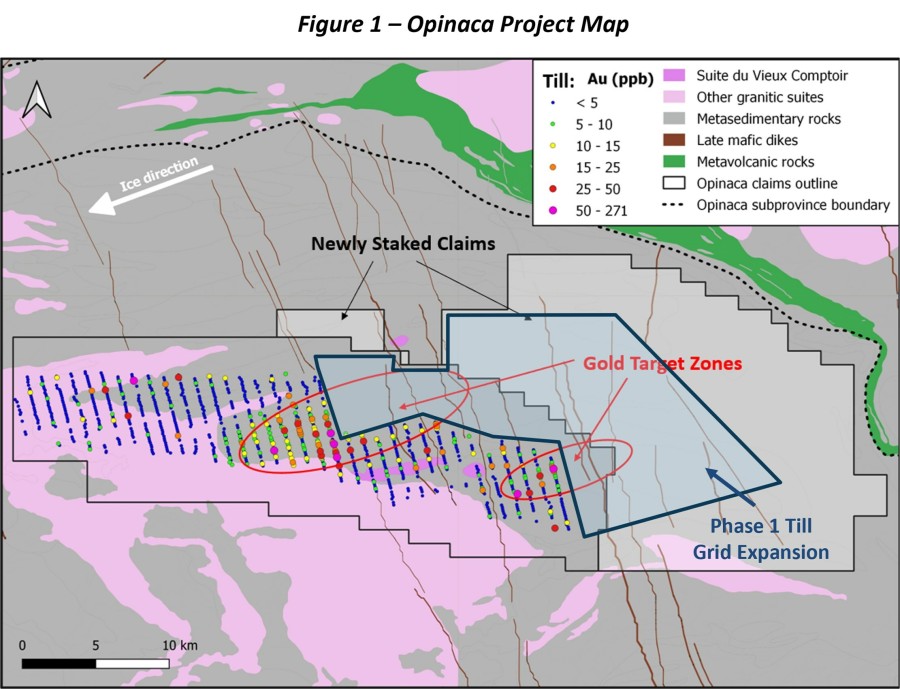 Figure 1 - Opinaca Project Map (CNW Group/Targa Exploration Corp.)