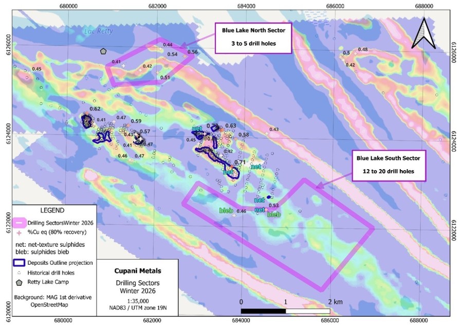 DRILLING COMMENCES AT BLUE LAKE (CNW Group/Cupani Metals Corp.)
