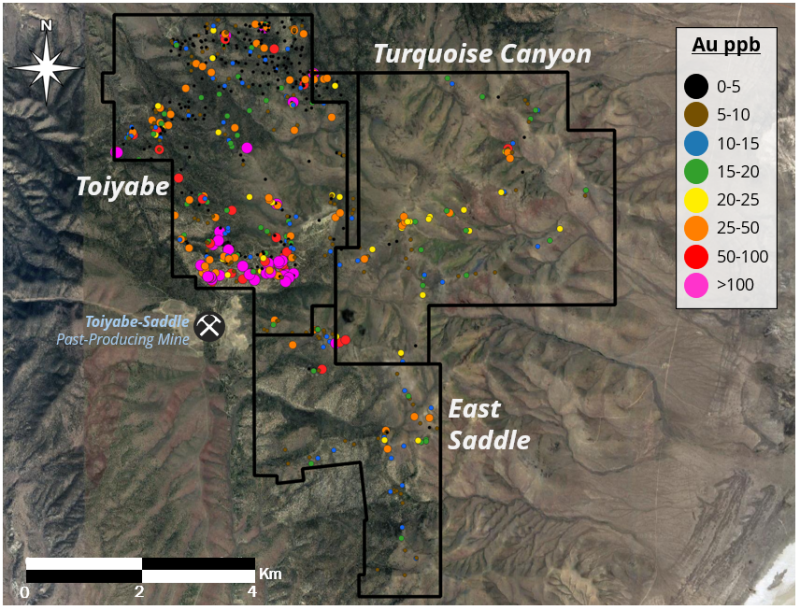 Figure 4: Westward’s Current Database of Rock-Chip Samples (1,009 Samples)