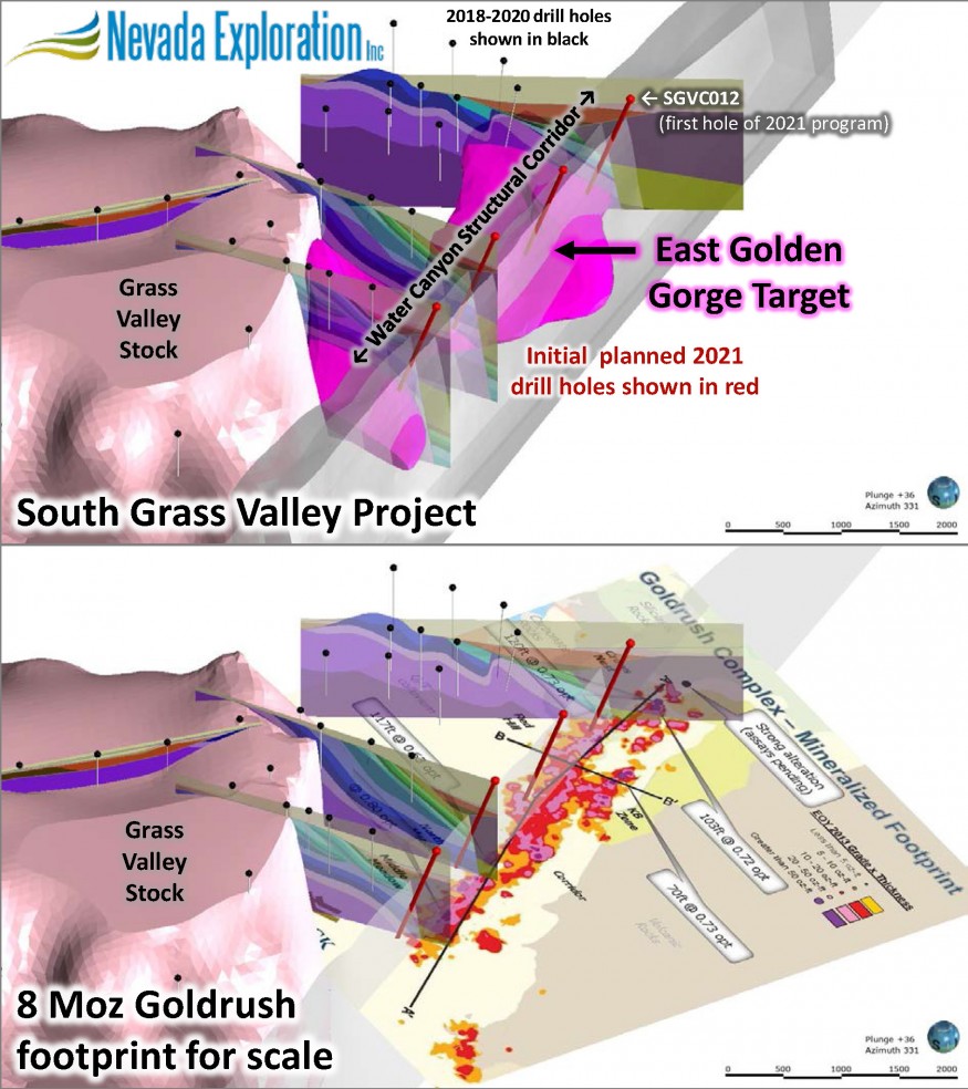 East Golden Gorge Target - South Grass Valley Carlin-Type Gold Project, NEVADA