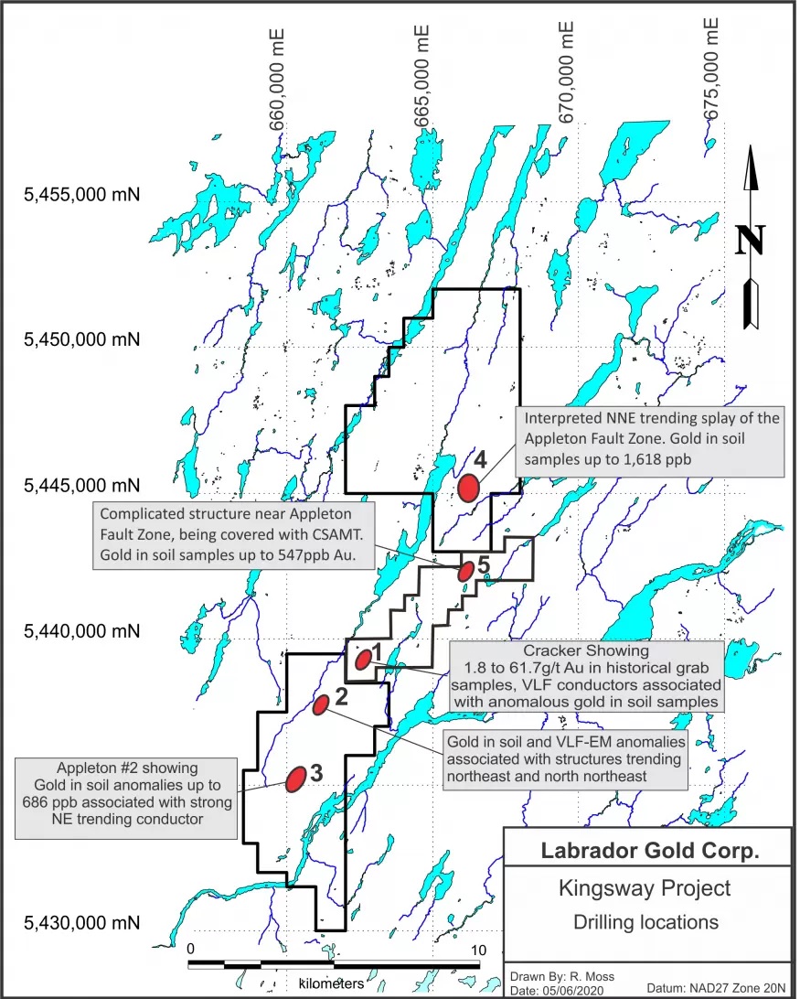 Kingsway Project Drilling Locations