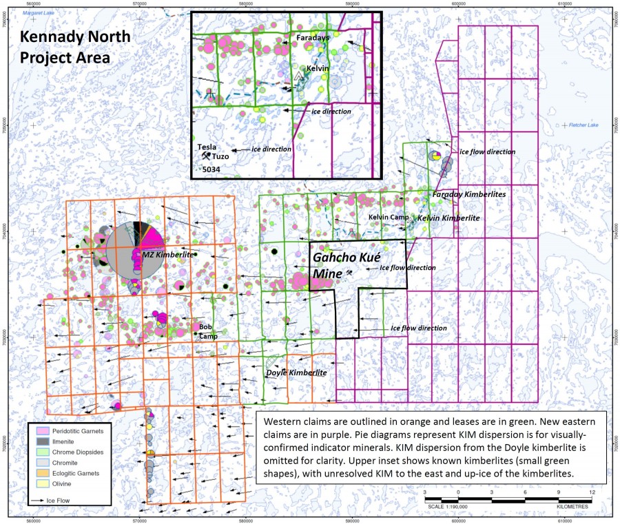 Lease Map Kennady North 2021 (CNW Group/Mountain Province Diamonds Inc.)