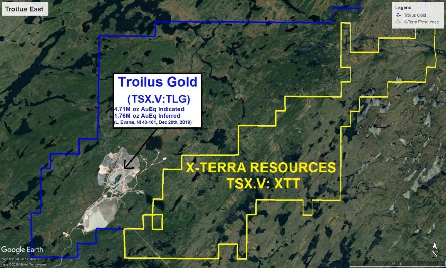 X-Terra Resources completes first exploration program on Troilus East (CNW Group/X-Terra Resources Inc.)
