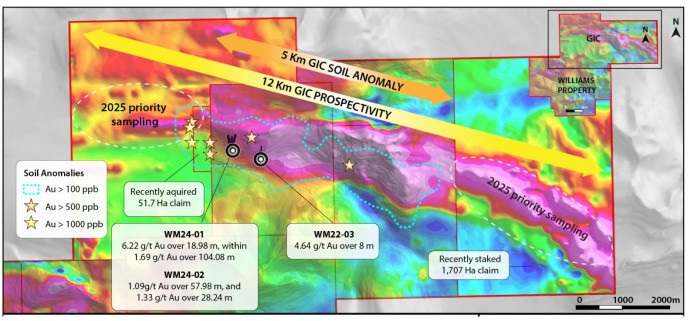 Omega Pacific Resources Increases the GIC Copper-Gold Target to 12 Km Through Strategic Acquisition and Additional Staking