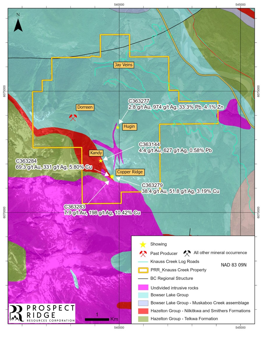 Knauss Creek Map (CNW Group/Prospect Ridge Resources Corp.)