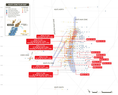 Figure 1. Keats Plan View (CNW Group/New Found Gold Corp.)