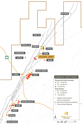 Figure 3.  Golden Joint location along the Appleton Fault Zone (CNW Group/New Found Gold Corp.)