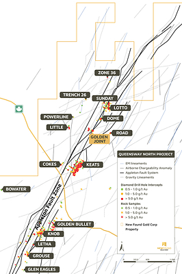 Figure 3.  Golden Joint location along the Appleton Fault Zone (CNW Group/New Found Gold Corp.)