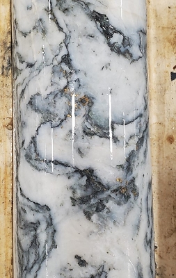 Figure 4 (continued). Example gold mineralization from NFGC-21-241 (207.85 to 213.1 m)

Note that these photos are not intended to be representative of gold mineralization in hole NFGC-21-241. (CNW Group/New Found Gold Corp.)