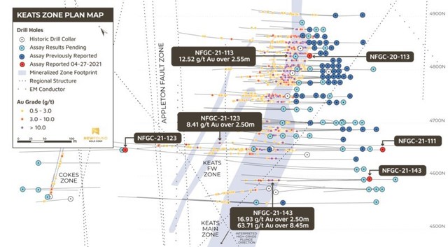 Figure 2. Keats Plan View (CNW Group/New Found Gold Corp.)
