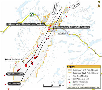 Figure 4. Queensway North and South (CNW Group/New Found Gold Corp.)