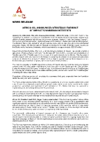 AFRICA OIL ANNOUNCES STRATEGIC FARMOUT OF IMPACT’S NAMIBIAN INTERESTS (CNW Group/Africa Oil Corp.)