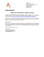 AFRICA OIL PUBLISHES 2022 ANNUAL FILINGS (CNW Group/Africa Oil Corp.)