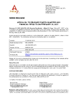 AFRICA OIL TO RELEASE FOURTH QUARTER 2021 FINANCIAL RESULTS ON FEBRUARY 28, 2022 (CNW Group/Africa Oil Corp.)