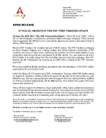 Africa Oil Announces Positive Prime Financing Update (CNW Group/Africa Oil Corp.)