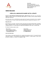 Africa Oil announces share capital update (CNW Group/Africa Oil Corp.)