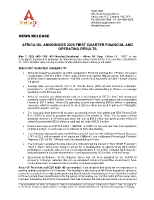 Africa Oil Announces 2020 First Quarter Financial and Operating Results (CNW Group/Africa Oil Corp.)