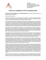 Africa Oil Chairman's Letter to Shareholders (CNW Group/Africa Oil Corp.)