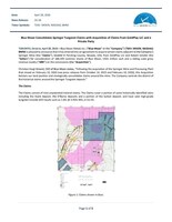Blue Moon Consolidates Springer Tungsten Claims with Acquisition of Claims from GoldPlay LLC and a Private Party (CNW Group/Blue Moon Metals)