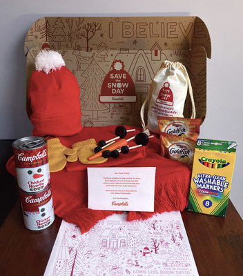 To offer a fun reprieve during this year’s snow season, Campbell’s is releasing free limited-edition snow day activity kits to the first 3,000 pledge signers on SavetheSnowDay.com, featuring snow day-inspired items.