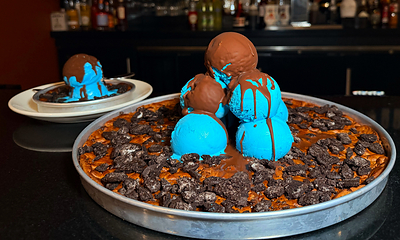BJ's launches the Monster Pizookie®, featuring an ooey, gooey chocolate chunk cookie, stacked with Rich Vanilla Bean ice cream, Oreo® crumbles and a side of hard-shell chocolate sauce. Also available as a jumbo Monster Pizookie® Platter for a limited time. For more information, visit bjsrestaurants.com.