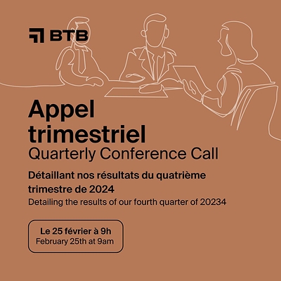 Conference Call Q4 204 (CNW Group/BTB Real Estate Investment Trust)