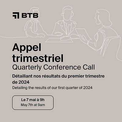 BTB Q1 2024 Conference Call
Appel conférence T1 2024 BTB (CNW Group/BTB Real Estate Investment Trust)