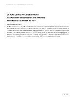 CT REIT Announces Strong Fourth Quarter and Year End 2019 Results (CNW Group/CT Real Estate Investment Trust (CT REIT))