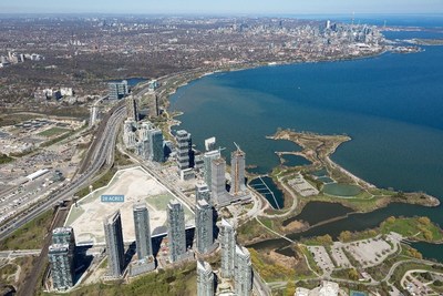 2150 Lake Shore Boulevard West – Site aerial facing east towards downtown Toronto (CNW Group/First Capital Real Estate Investment Trust)