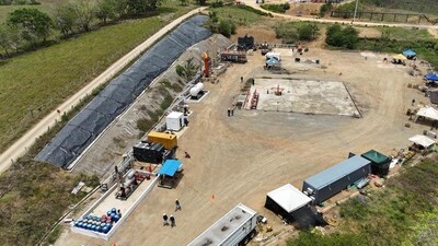 Brujo-1X platform and mobile plant (CNW Group/NG Energy International Corp.)