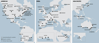 Global Reach of Platform Equinix with operations in Malaysia