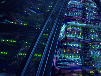 A cabinet powering Packet's bare metal service, where automation deploys physical infrastructure at software speed.