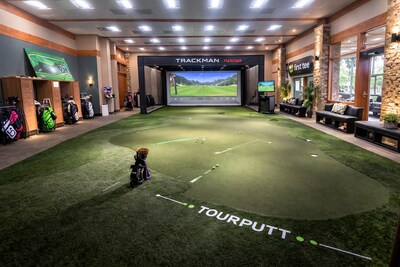 Putting green and TrackMan rendering