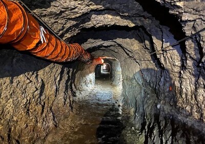 Figure 4 – Inside the entrance to the historical Providencia mine tunnel at the 1,438m Level (CNW Group/Pan Global Resources Inc.)