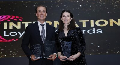Avion Rewards team members James Lombardi and Diana Perl at the International Loyalty Awards on April 30, 2026. (CNW Group/RBC Royal Bank)