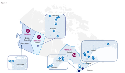 Figure 2 - Location Map for the Portfolio acquisition (CNW Group/Chartwell Retirement Residences (IR))
