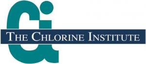 The chlorine institute's logo is navy blue and teal