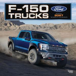 This is the cover image of the BrownTrout Officially Licensed 2027 Ford F-150 Square Wall Calendar.