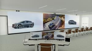 Direct view LED video wall for automotive design