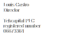 Text Box: Louis Castro Director Tekcapital PLC registered number 08873361 