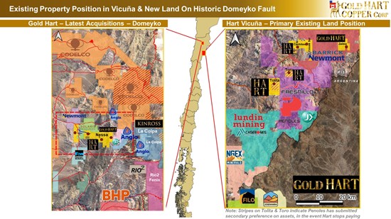 Cannot view this image? Visit: https://images.newsfilecorp.com/files/10786/303714_gold_hart_-_land_position_vicuna_and_domeyko_-_6_550.jpg