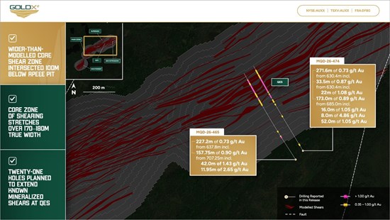 Figure 1:  Shows the location of the drill holes in the QES Deeps campaign