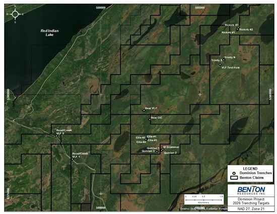Figure 1: Dominion Property Trenching Map.