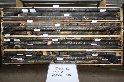 Figure 1 - 1273-24-301: 43.35 – 60.70 metres (CNW Group/Abitibi Metals Corp.)