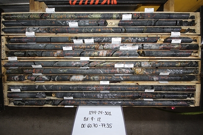 Figure 2 - 1273-24-301: 60.70 –77.35 metres (CNW Group/Abitibi Metals Corp.)