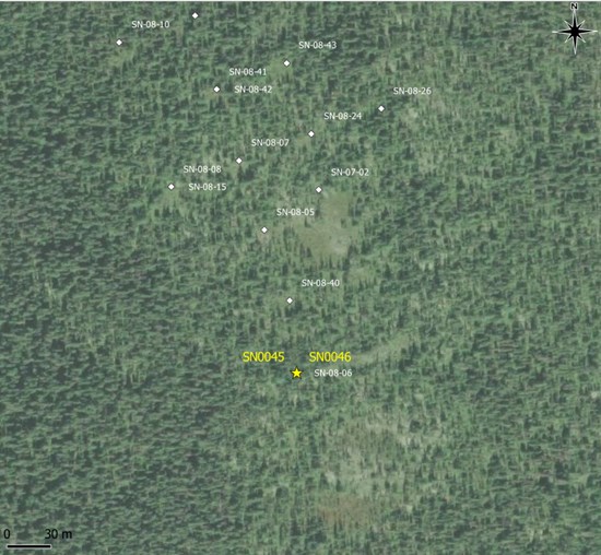 Figure 5: Snegamook 2026 Drillhole Location Map.