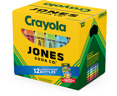 Jones Soda Teams with Crayola on Multi-Pack Featuring Returning Crayon Colors (CNW Group/Jones Soda Co.)